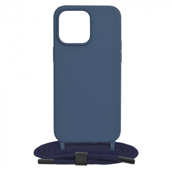 Husa telefon iPhone 15 Pro Max - Techsuit Crossbody Lanyard - Blue