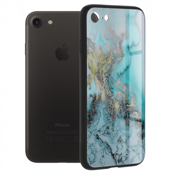 Husa telefon iPhone 7 / 8 / SE 2, SE 2020 / SE 3, SE 2022 - Techsuit Glaze Series - Blue Ocean