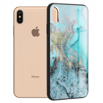 Husa telefon iPhone XS Max - Techsuit Glaze Series - Blue Ocean