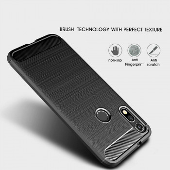 Husa telefon Motorola Moto E6i / Moto E6s (2020) - Techsuit Carbon Silicone - Black - Img 4