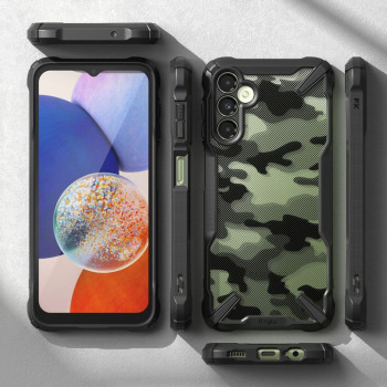 Husa telefon Samsung Galaxy A14 4G / 5G - Ringke Fusion X Design - Camo Black - Img 3