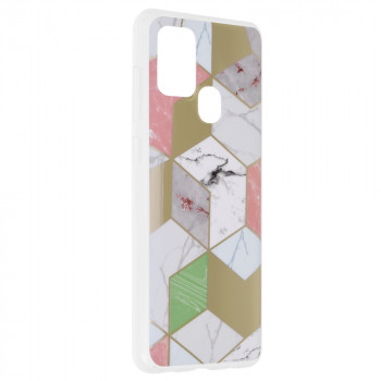 Husa telefon Samsung Galaxy A21s - Techsuit Marble Series - Purple Hex - Img 2