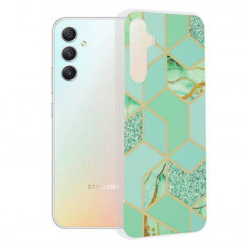 Husa telefon Samsung Galaxy A34 5G - Techsuit Marble Series - Green Hex