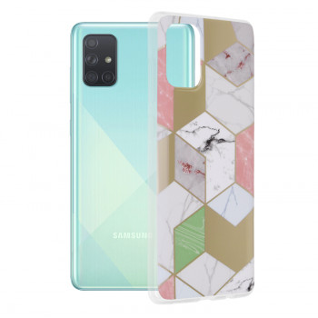 Husa telefon Samsung Galaxy A71 4G - Techsuit Marble Series - Purple Hex