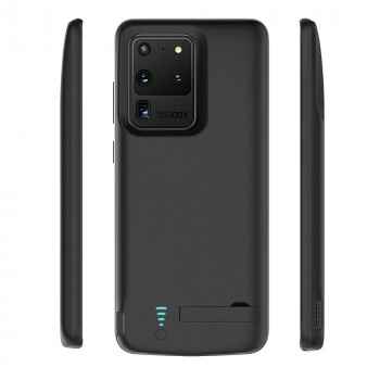 Husa telefon Samsung Galaxy S20 Ultra cu Baterie de 6000mAh - Techsuit Power Pro - Black - Img 4