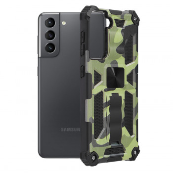 Husa telefon Samsung Galaxy S21 5G - Techsuit Blazor Series - Camo Lime - Img 1