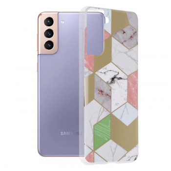 Husa telefon Samsung Galaxy S21 Plus 5G - Techsuit Marble Series - Purple Hex