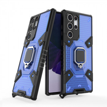 Husa telefon Samsung Galaxy S22 Ultra 5G - Techsuit Honeycomb Armor - Blue