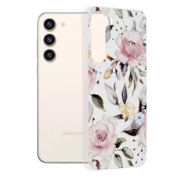 Husa telefon Samsung Galaxy S23 Plus - Techsuit Marble Series - Chloe White