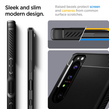 Husa telefon Sony Xperia 1 III - Spigen Rugged Armor - Black - Img 2
