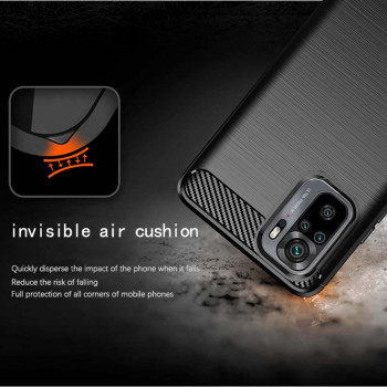 Husa telefon Xiaomi Redmi Note 10 4G / Note 10S / Poco M5s - Techsuit Carbon Silicone - Black - Img 3