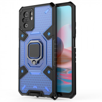 Husa telefon Xiaomi Redmi Note 10 4G / Note 10S / Poco M5s - Techsuit Honeycomb Armor - Blue