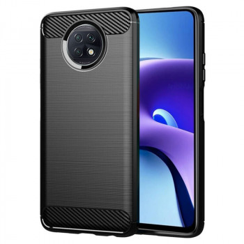 Husa telefon Xiaomi Redmi Note 9T 5G - Techsuit Carbon Silicone - Black - Img 1