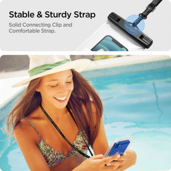 Husa universala pentru telefon (set 2) - Spigen Waterproof Case A601 - Clear - Img 4