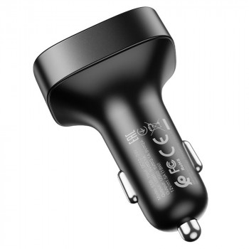 Incarcator Auto cu Modulator FM 2xUSB-A, QC 3.0, 18W, 3.1A - Hoco Promise (E59) - Black - Img 4