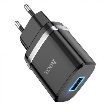 Incarcator Priza USB-A, 10W, 2.4A + Cablu Type-C - Hoco Ardent (N1) - Black - Img 3