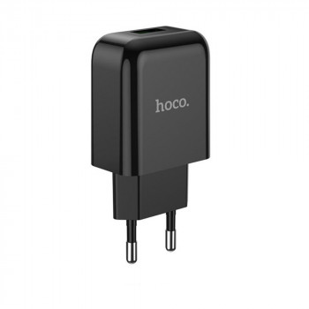 Incarcator USB-A, 10W, 2.1A + Cablu Lightning - Hoco Vigour (N2) - Black - Img 2