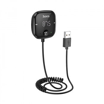 Modulator FM Bluetooth, Card TF, Jack - Hoco Unity (E65) - Black - Img 3