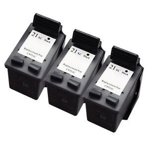 PACHET 3 X Cartus negru HP21 XL HP21XL HP 21-XL C9351A HP 21XL compatibil HP Deskjet 2180 3915 F2180 F380 F4180 F4190 Officejet 4315 4360 PSC 1400 1410 1415 1417