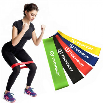 Benzi elastice (set 5) pentru antrenament - Techsuit TS-01 - Multicolor - Img 4