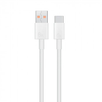 Cablu de Date USB la Type-C, Super Fast Charging 6A, 66W, 1m - Huawei (LX04072043) - White (Bulk Packing) - Img 3