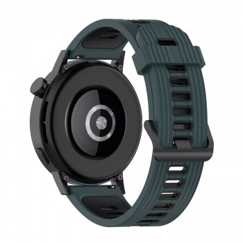 Curea pentru Samsung Galaxy Watch (46mm) / Gear S3, Huawei Watch GT / GT 2 / GT 2e / GT 2 Pro / GT 3 (46 mm) - Techsuit Watchband 22mm (W002) - Green - Img 2