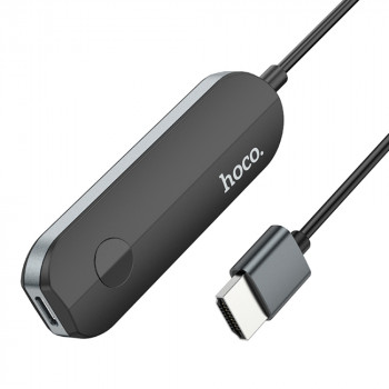 Hoco - Audio & Video Adapter (UA23) - Wireless to HDMI 4K@30Hz, Type-C Cable for Charging, Compatible with Apple Only - Black - Img 2