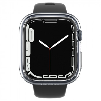Husa pentru Apple Watch 7 45mm - Spigen Thin Fit - Crystal Clear - Img 4
