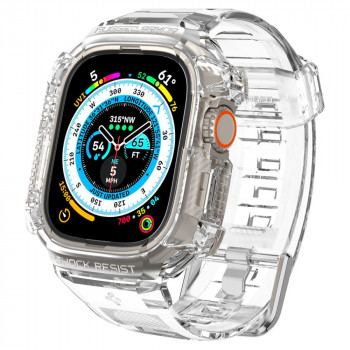 Husa pentru Apple Watch Ultra + Curea - Spigen Rugged Armor Pro - Crystal Clear - Img 1