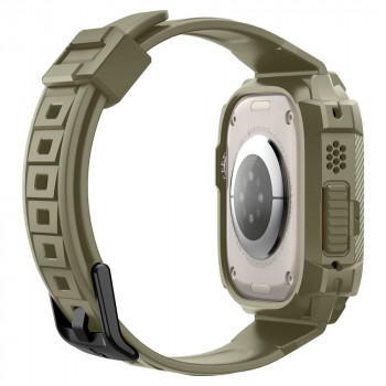 Husa pentru Apple Watch Ultra + Curea - Spigen Rugged Armor Pro - Vintage Khaki - Img 3