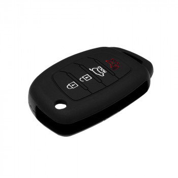 Husa pentru cheie Hyundai Santa Fe, Elantra - Techsuit Car Key Case (3003.03) - Black - Img 3