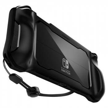 Husa pentru Nintendo Switch OLED - Spigen Rugged Armor - Black - Img 2