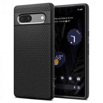 Husa telefon Google Pixel 7a - Spigen Liquid Air - Matte Black - Img 1