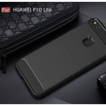 Husa telefon Huawei P10 Lite - Techsuit Carbon Silicone - Black - Img 2