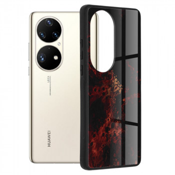 Husa telefon Huawei P50 Pro - Techsuit Glaze Series - Red Nebula - Img 1