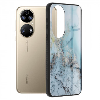 Husa telefon Huawei P50 - Techsuit Glaze Series - Blue Ocean - Img 1