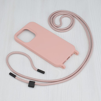 Husa telefon iPhone 14 Pro - Techsuit Crossbody Lanyard - Pink - Img 2