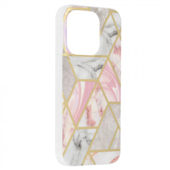 Husa telefon iPhone 14 Pro - Techsuit Marble Series - Pink Hex - Img 2