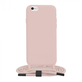 Husa telefon iPhone 6/ 6S - Techsuit Crossbody Lanyard - Pink
