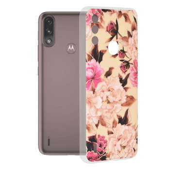 Husa telefon Motorola Moto E7 Power / Moto E7i Power - Techsuit Marble Series - Mary Berry Nude