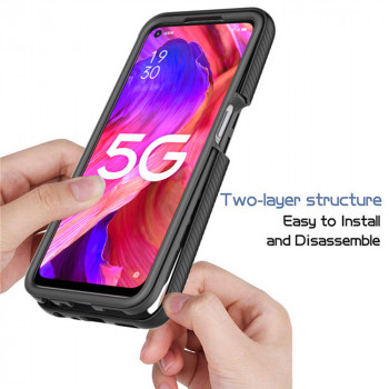 Husa telefon Oppo A54 5G / A74 5G / OnePlus Nord N200 5G + Folie - Techsuit Defense360 Pro - Black - Img 3