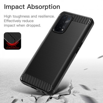 Husa telefon Oppo A54 5G / A74 5G / OnePlus Nord N200 5G - Techsuit Carbon Silicone - Black - Img 4