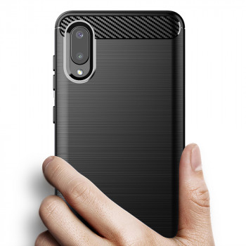 Husa telefon Samsung Galaxy A02 / M02 - Techsuit Carbon Silicone - Black - Img 2