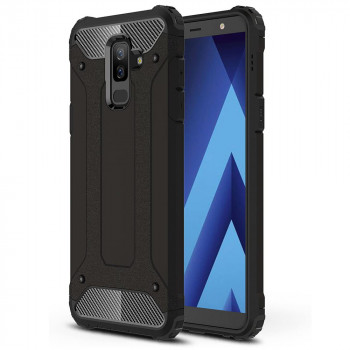 Husa telefon Samsung Galaxy A6 Plus 2018 - Techsuit Hybrid Armor - Black - Img 1