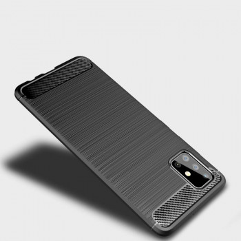 Husa telefon Samsung Galaxy A71 4G - Techsuit Carbon Silicone - Black - Img 3