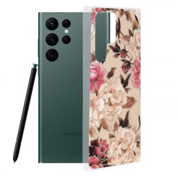 Husa telefon Samsung Galaxy S22 Ultra 5G - Techsuit Marble Series - Mary Berry Nude