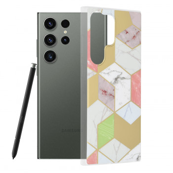 Husa telefon Samsung Galaxy S23 Ultra - Techsuit Marble Series - Purple Hex