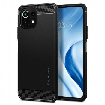 Husa telefon Xiaomi Mi 11 Lite 4G / Mi 11 Lite 5G / 11 Lite 5G NE - Spigen Rugged Armor - Black - Img 1
