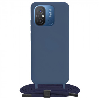 Husa telefon Xiaomi Redmi 12C - Techsuit Crossbody Lanyard - Blue