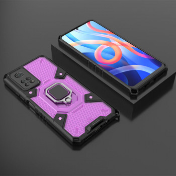 Husa telefon Xiaomi Redmi Note 11 / Note 11S - Techsuit Honeycomb Armor - Rose-Violet - Img 4